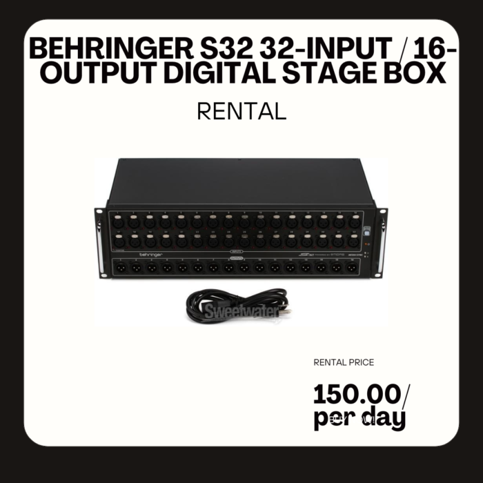 Behringer S32 32-input / 16-output Digital Stage Box